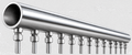 STEEL ART CRAFT 1 Inch Nozzle Spacing Round Rain Curtain Fountain Pipe with Nozzles | Stainless Steel Water Curtain Pipe | Available in 1 Ft, 2.5 Ft & 5 Ft Sizes | Customizable Fountain Pipe - STEEL ART CRAFT