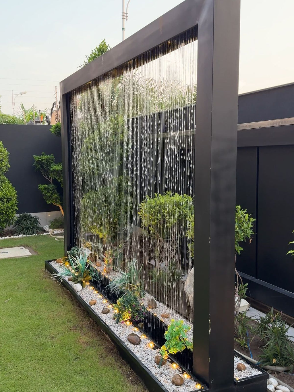 STEEL ART CRAFT 3 Inch Nozzle Spacing |Round Rain Curtain Fountain Pipe with Nozzles | Stainless Steel Water Curtain Pipe | Available in 1 Ft, 2.5 Ft & 5 Ft Sizes | Customizable Fountain Pipe - STEEL ART CRAFT