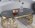 STEEL ART CRAFT Glossy Acrylic Center Table for Living Room | SS304 Stainless Steel PVD Gold Finish Frame | Modern Luxury Center Table | Available in White & Black Tabletop | 915 x 500 x 400 mm - STEEL ART CRAFT