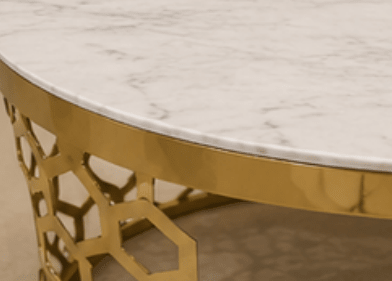STEEL ART CRAFT Glossy Acrylic Center Table for Living Room | SS304 Stainless Steel PVD Gold Finish Frame | Modern Luxury Center Table | Available in White & Black Tabletop | 915 x 500 x 400 mm - STEEL ART CRAFT