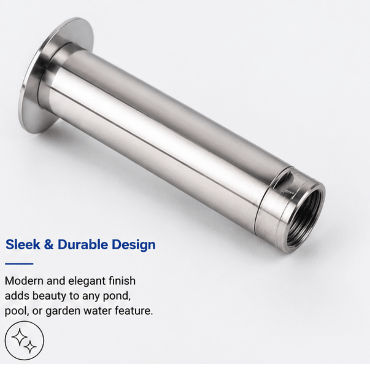 SteelArtCraft 0.5"/0.75"/1" Inlet Umbrella Fountain Nozzle | Stainless Steel Water Fountain Nozzle | 4 Inch Height | 1.57 Inch Top Diameter | 1/2" BSP Water Inlet - STEEL ART CRAFT