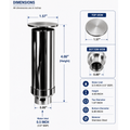 SteelArtCraft 0.5"/0.75"/1" Inlet Umbrella Fountain Nozzle | Stainless Steel Water Fountain Nozzle | 4 Inch Height | 1.57 Inch Top Diameter | 1/2" BSP Water Inlet - STEEL ART CRAFT