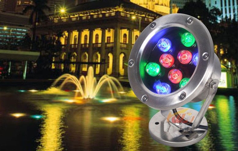 SteelArtCraft 18W Underwater Fountain Light – RGB, White & Warm White | LED Fountain Light - STEEL ART CRAFT