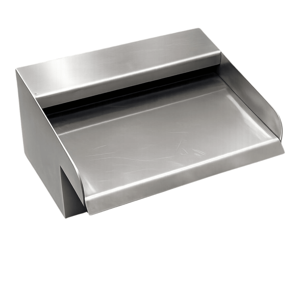 STEELARTCRAFT 20cm/8 INCHES Short neck Length Outdoor Waterfall Pool, Rectangular Pond Fountain Stainless Steel, Waterfall Spillway Rectangular Wall Mounted Swimming Pool Fountain Waterfalls - STEEL ART CRAFT