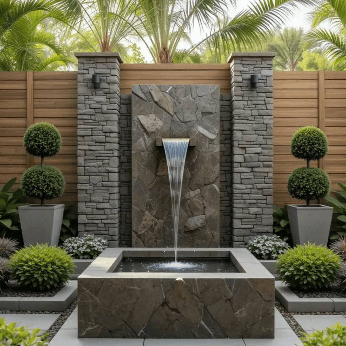STEELARTCRAFT 20cm/8 INCHES Short neck Length Outdoor Waterfall Pool, Rectangular Pond Fountain Stainless Steel, Waterfall Spillway Rectangular Wall Mounted Swimming Pool Fountain Waterfalls - STEEL ART CRAFT