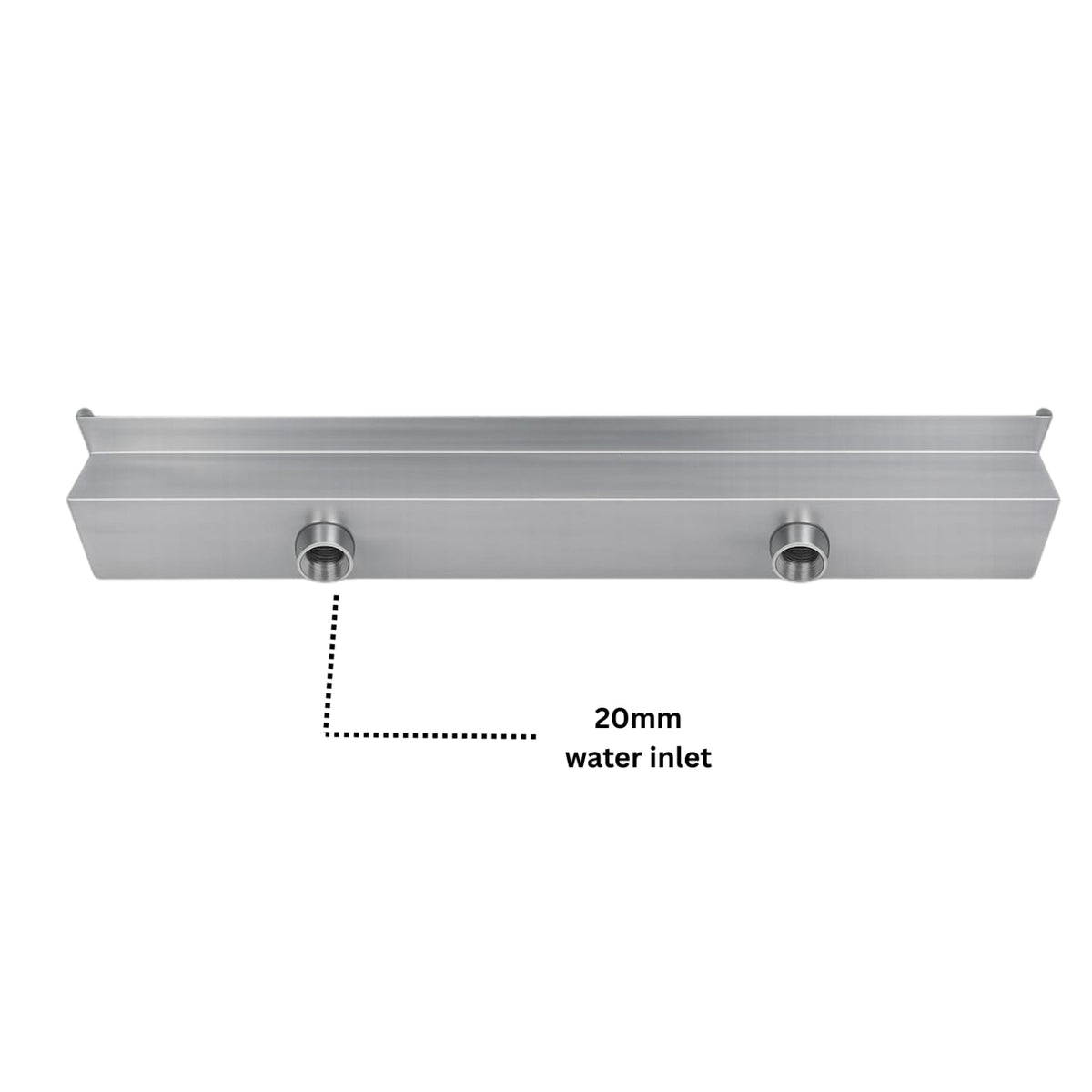 SteelArtCraft 24 Inch Short neck Stainless Steel Cascade Blade for Water Fountain | 20mm Water Inlet | Premium Waterfall Spillway - STEEL ART CRAFT