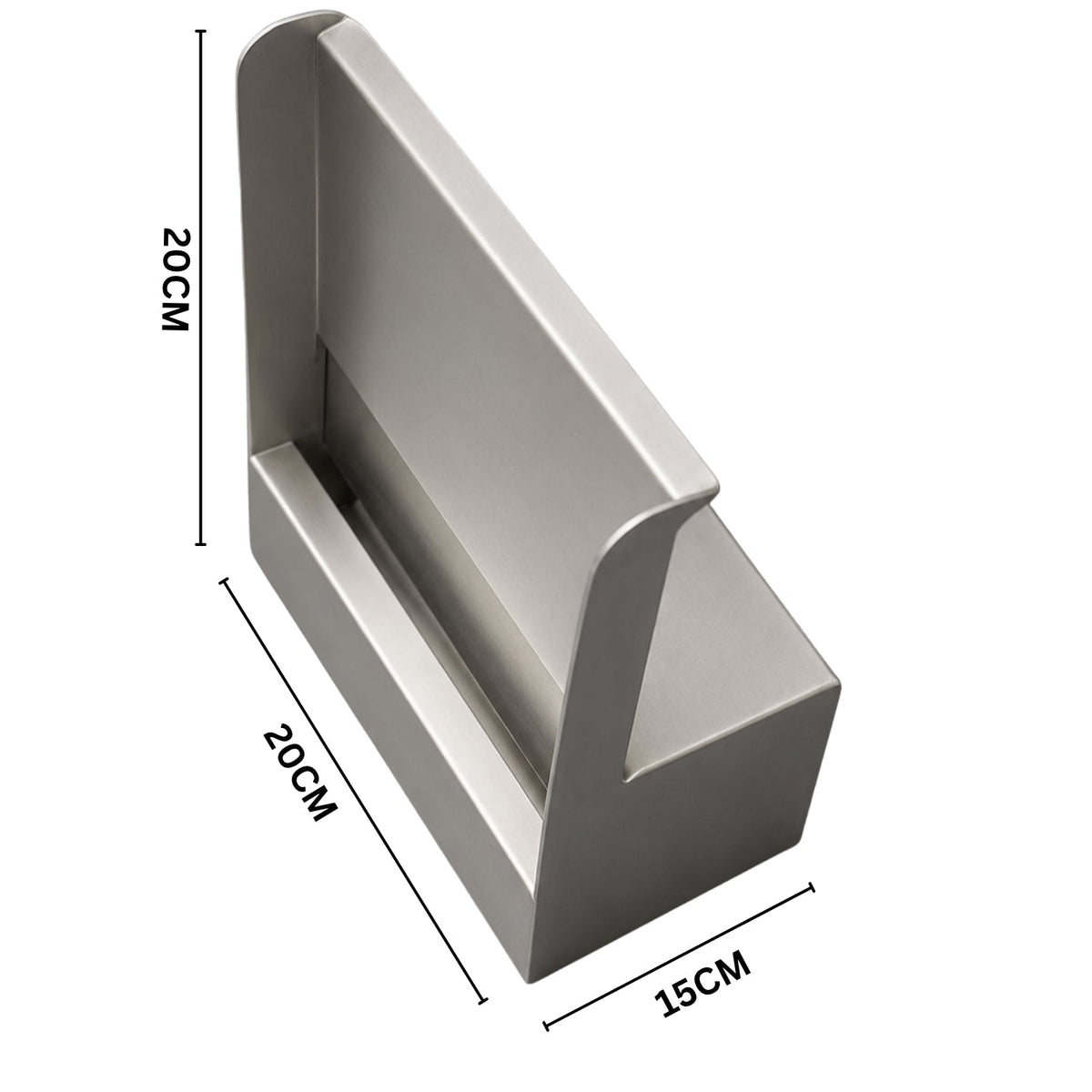 SteelArtCraft 8 Inch Long Neck Cascade Blade | SS304 Stainless Steel Waterfall Spillway | 5 Inch Extended Mouth | 20 × 20 × 15cm | 1 × 20mm Inlet - STEEL ART CRAFT
