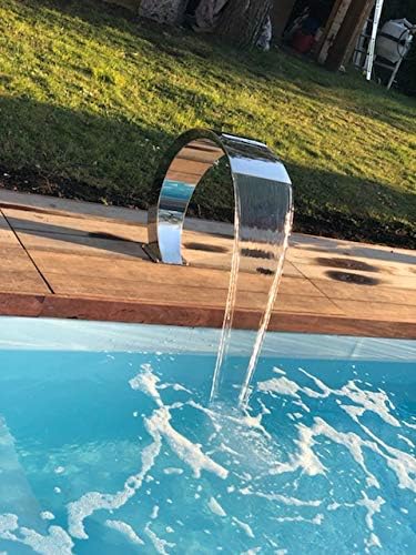 SteelArtCraft Arch Cobra Fountain Waterfall – 2FT Height | Stainless Steel | Pool & Fountain Water Blade - STEEL ART CRAFT