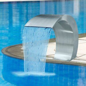 SteelArtCraft Crescent Cobra Fountain Nozzle – 1.5FT Height | Stainless Steel Pool Fountain Nozzle - STEEL ART CRAFT