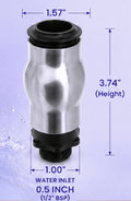 SteelArtCraft Foam Jet Fountain Nozzle – 0.5", 0.75" & 1" Inlet | 304 Stainless Steel Water Spray Nozzle - STEEL ART CRAFT