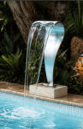SteelArtCraft Infinity Curve Fountain Nozzle – 2FT Height × 1FT Mouth | Wave Mouth Stainless Steel Pool Nozzle - STEEL ART CRAFT