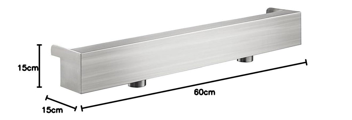 STEELARTCRAFT Rectangular Waterfall Pool Fountain Pond or Pool Garden Decor Wall 60 cm Stainless Steel Fountains Stainless Steel Blade Cascade