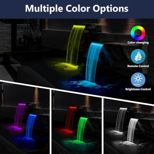 SteelArtCraft RGB LED Strip Light Set – LED Strip + Remote + Adapter | Decorative Fountain & Water Feature Lighting - STEEL ART CRAFT